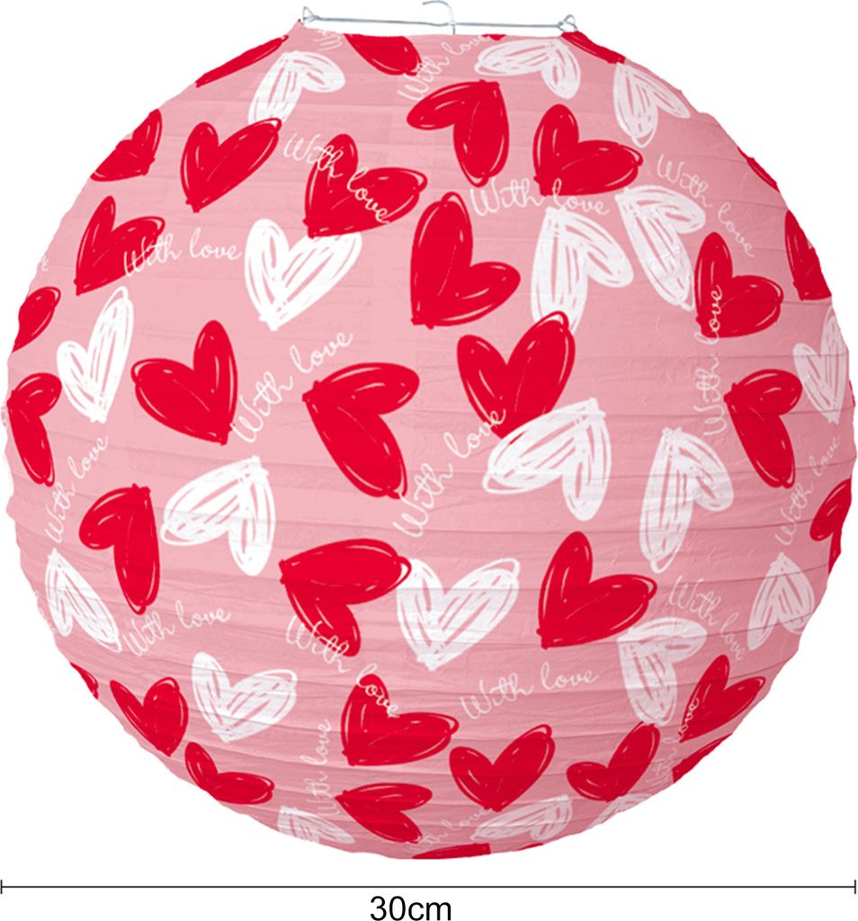 1 Stück Valentinstag Laterne Herz Muster hängende Papierlaterne Anhänger für Indoor Outdoor Dekor