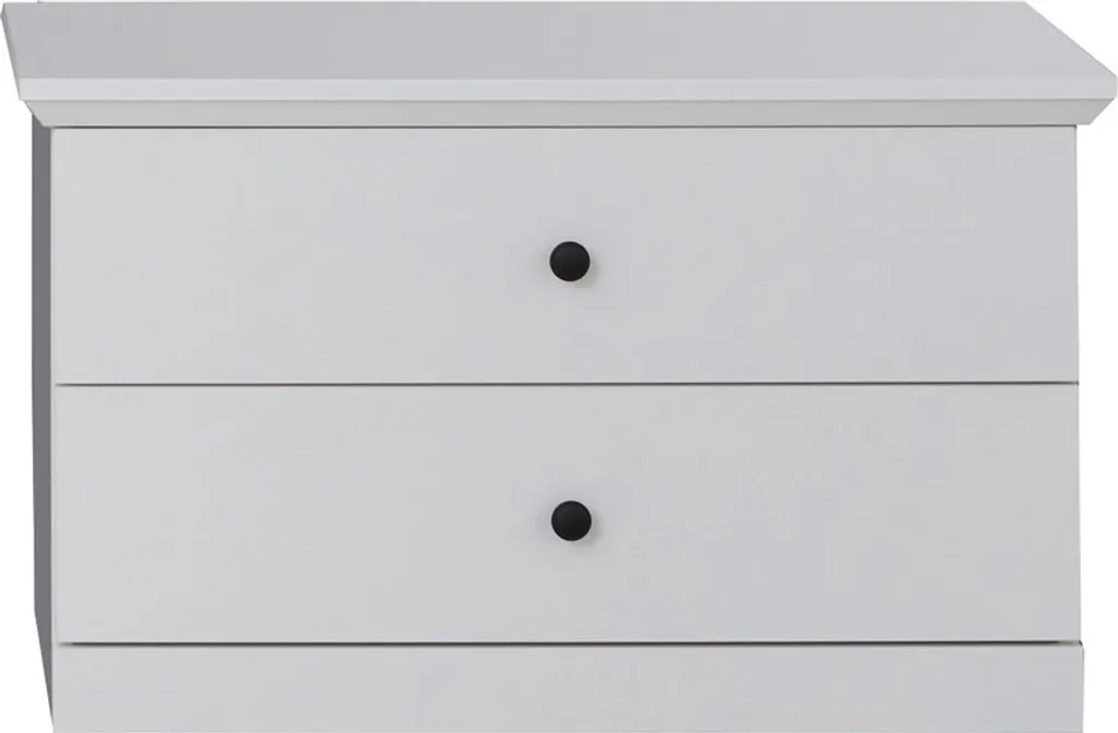 Banc à 2 tiroirs en Bois Blanc - Assise de Couloir avec Grand Rangement