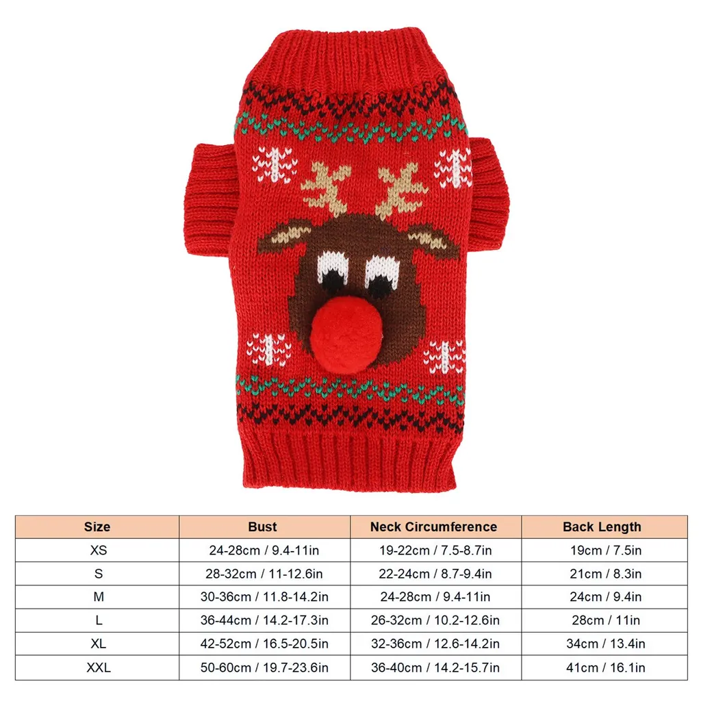 Maglione per Cane Taglia L Rosso - Soluzione Freddo Invernale - 4