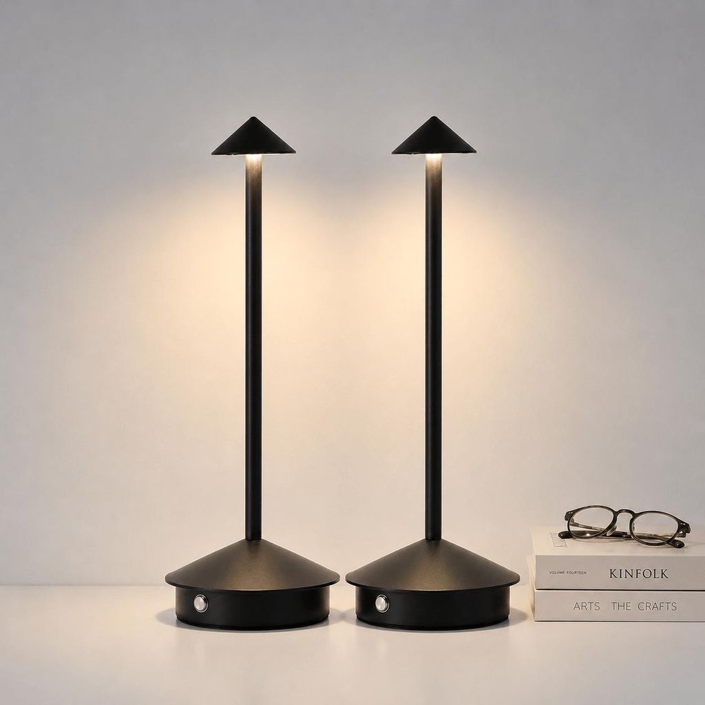 2er schnurlose Tischlampe, tragbare LED-Schreibtischlampen, Produktbild 