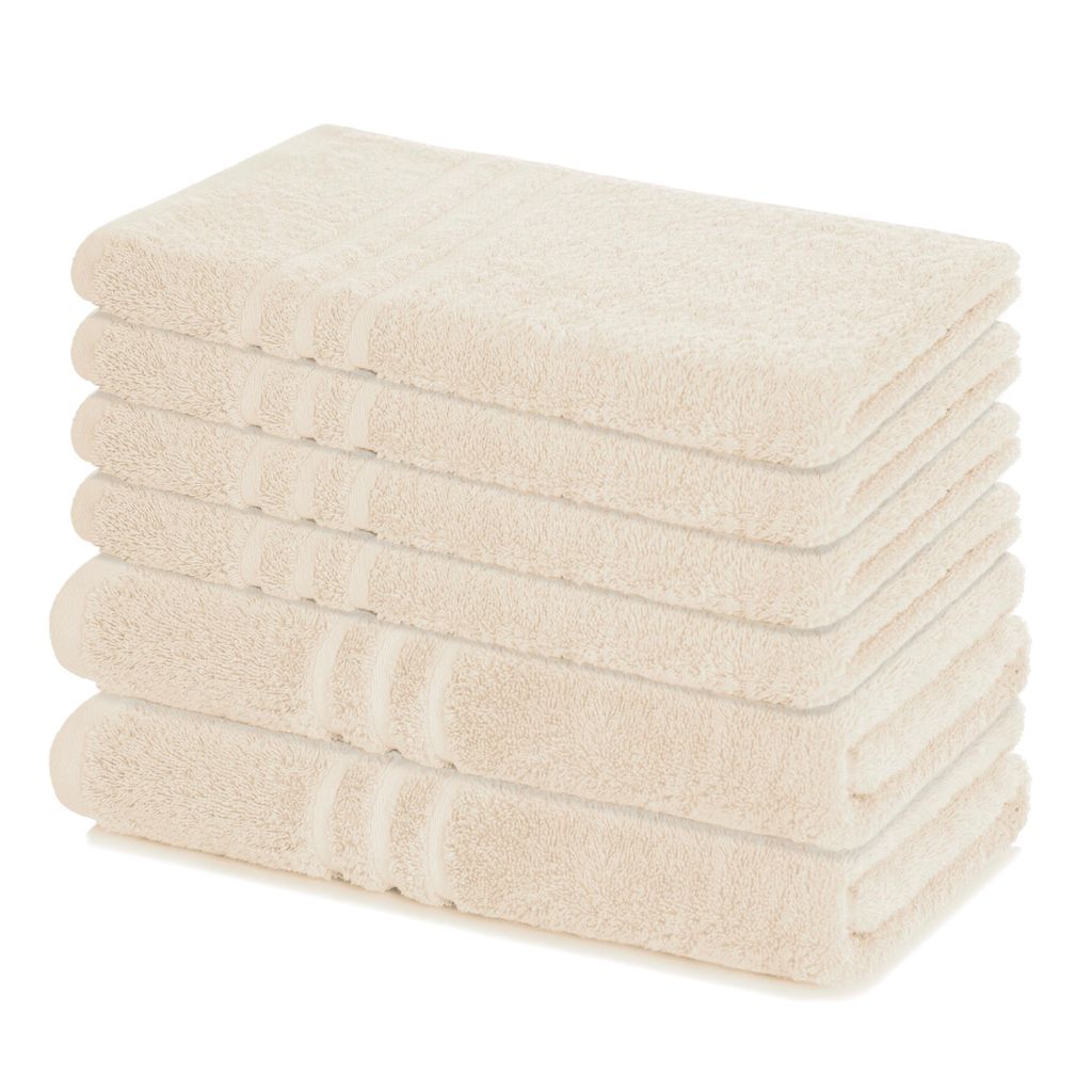 Lavea® 6-teiliges Handtuch Set Elena, 100% Baumwolle - 4x Produktbild 