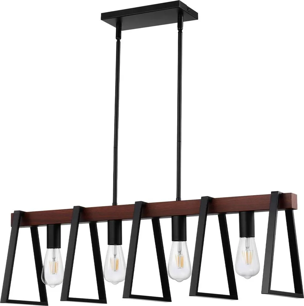 Suspension îlot cuisine réglable 4 lampes 60W éclairage multidirection