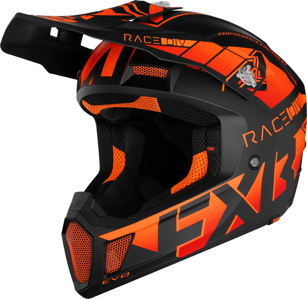 Casque motoneige FXR Clutch Evo 2023 noir orange en taille XS