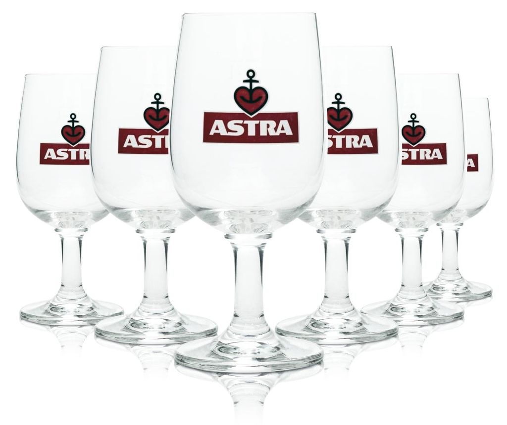6x Astra Bier Glas Pokal 0,2l Ritzenhoff Tulpe Gläser Kiez Produktbild 