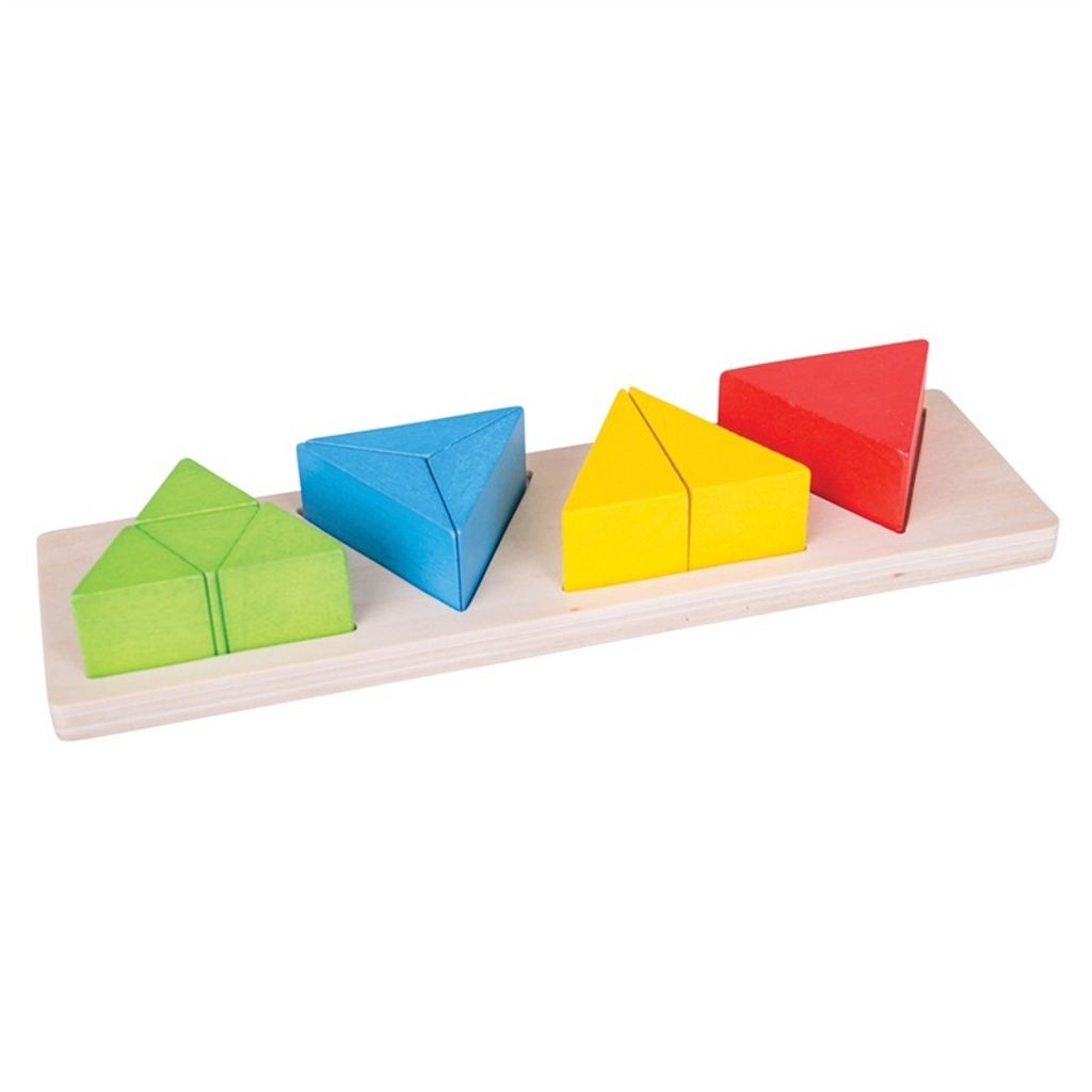 Bigjigs Toys Einlegepuzzle Brüche Dreiecke