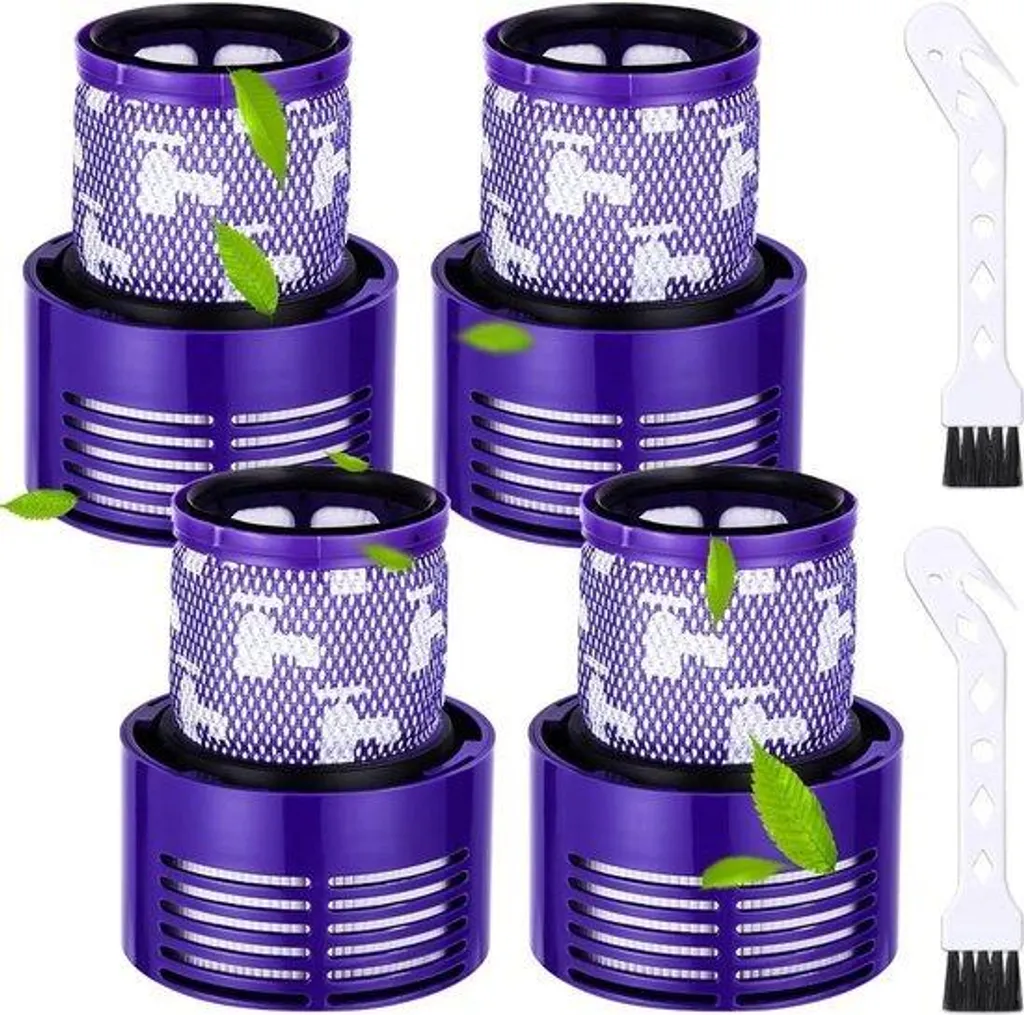 Filtre Cyclone pour V10 Lavable - Kit de 4 Pièces avec Brosses de Nettoyage