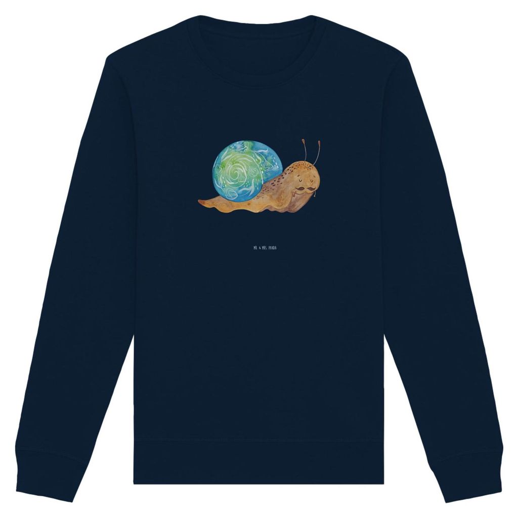 Mr. & Mrs. Panda Baumwoll Pullover Schnecke Sir Größe S - French Navy - Geschenk, Lebenszeit, Sweatshirt, Schnecken, Sweater, Lebenseinstellung, ...