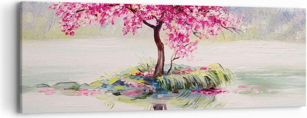 Bild auf Leinwand - Leinwandbild - Baum Abstraktion - 90x30cm - Wand Bild - Wanddeko - Wandbilder - Leinwanddruck - Bilder - Kunstdruck - Wanddekor...