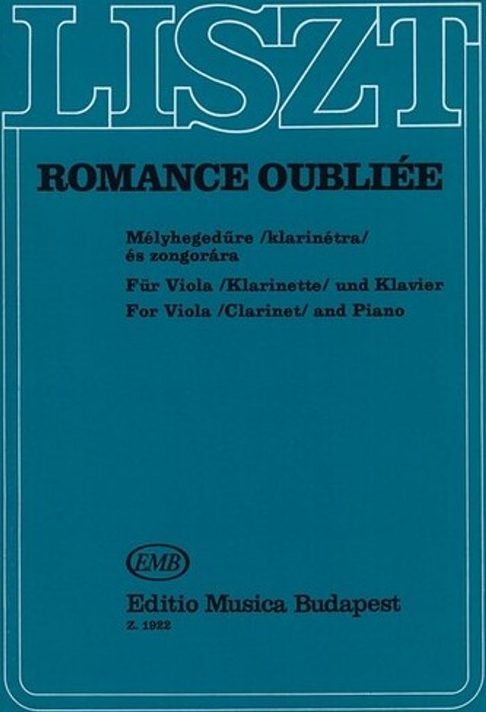 Romance oubliée für Viola, Klarinette und Klavier