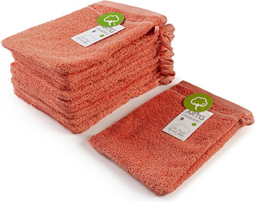 A&R 501.50 | Organic Washing Glove - Waschhandschuh aus Baumwolle - Farbe: Rose - Größe: 16 x 22 cm