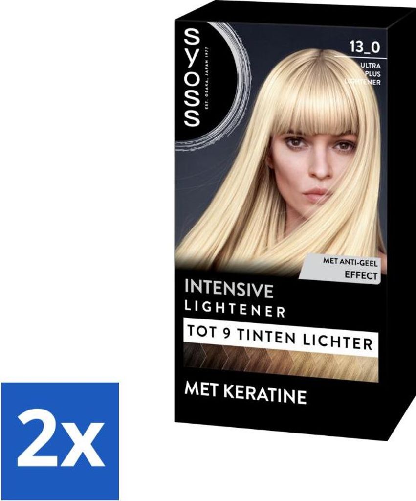 SYOSS – Coloration 13-0 Ultra Plus Lightener – Haarfärbemittel – Grauabdeckung – Reduziert Haarbruch – Maximale Aufhellung - Vorteilspac...