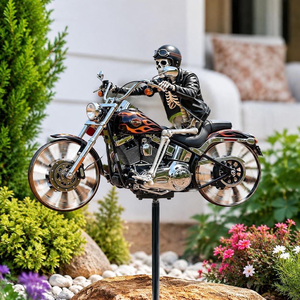 Wodoodporna dzwonek wiatrowy do motocykla z czaszką Zdjęcie produktu 