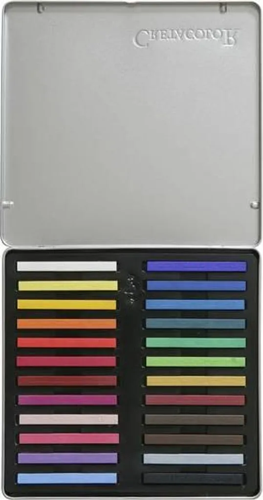 Pastels Carrés Cretacolor 480 : 24 Couleurs Intenses sans Effritement