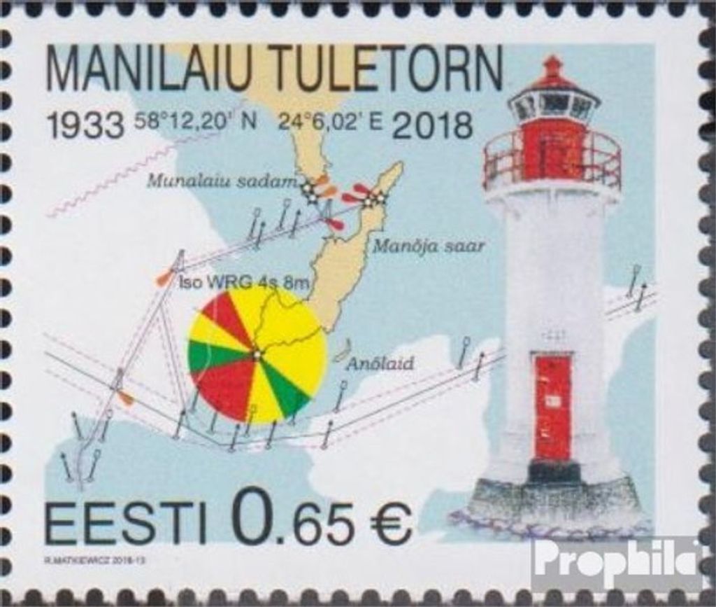 Briefmarken Estland 2018 Mi 923 (kompl.Ausg.) postfrisch Leuchttürme