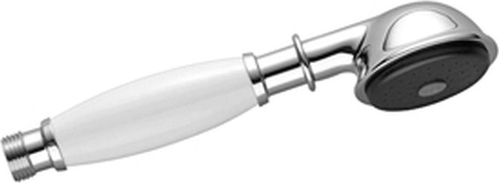 Dornbracht MADISON Metall-Handbrause mit Porzellangriff weiß, flowReduce, 28002970-090010