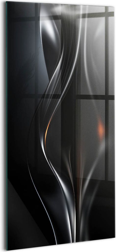 Designer Glasbild - Wandbild - Glas Bild - 70x140 cm - Flüssige Abstraktion