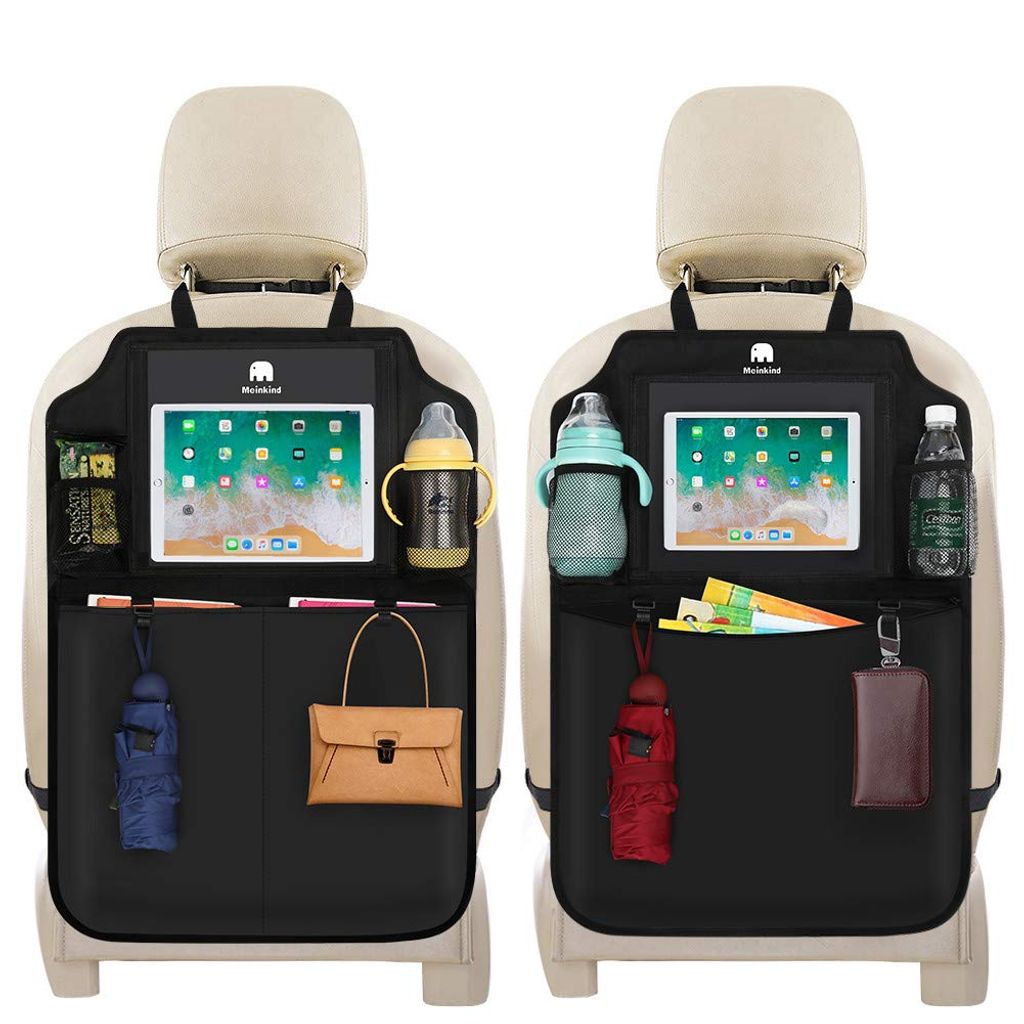 Auto Rückenlehnenschutz Kinder Auto Rücksitz Organizer mit faltbar Tablet-Halter 