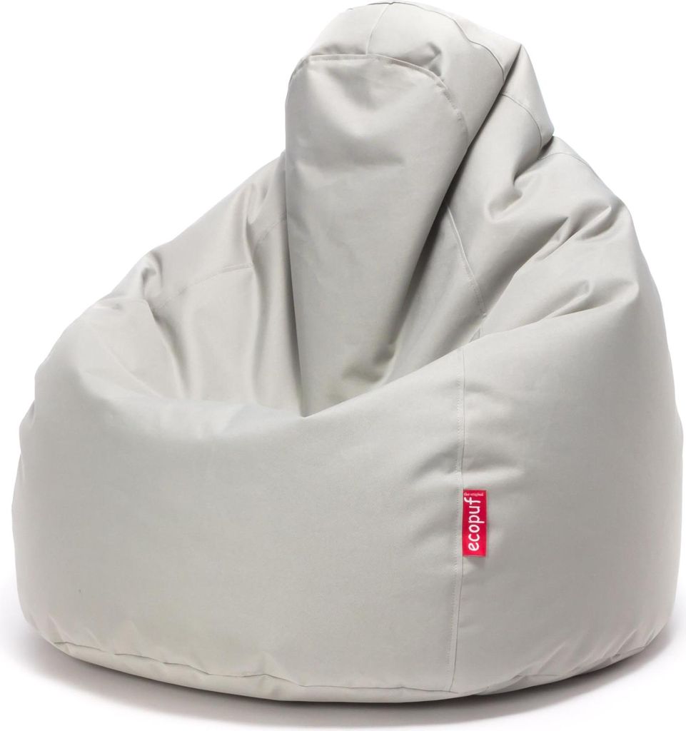 Ecopuf Fuzzy, Sitzsack, Sessel Kinder Erwachsene, Pouf, Bean Bag Gaming, 80x110, Perle Nc13