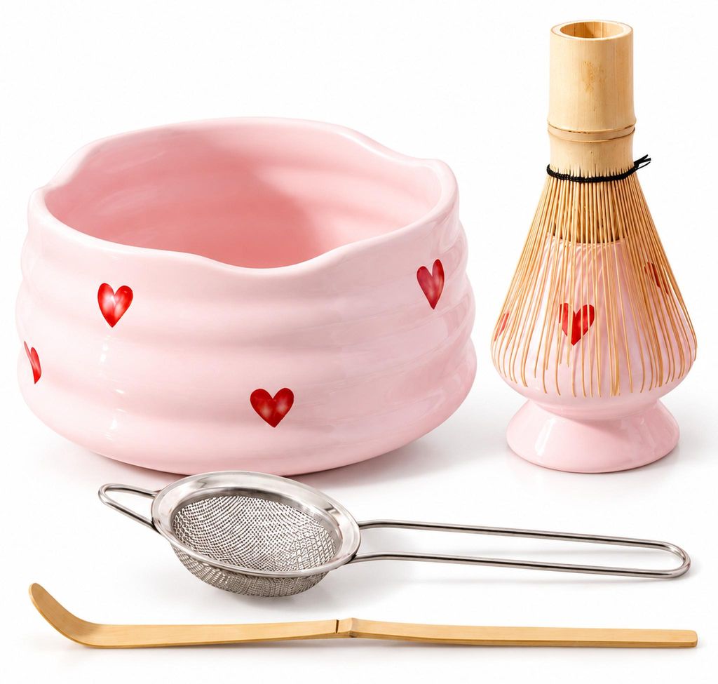 Matcha Set 5-teilig – Matcha Schale, Bambus Matcha Besen, Produktbild 