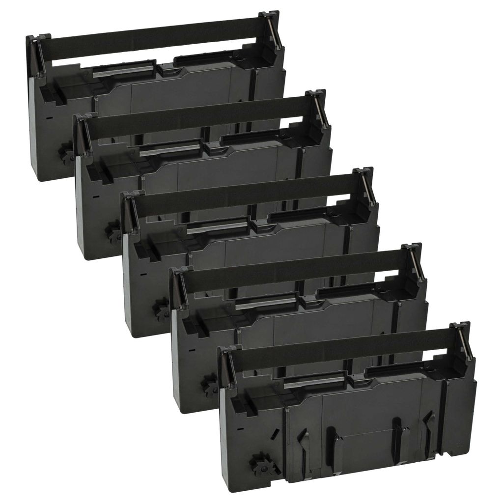 vhbw 5x Farbband Schriftband kompatibel mit Fujitsu General G 3220, General G 3800, General G 3200, General G 3210 Nadeldrucker, Bondrucker - Schwarz