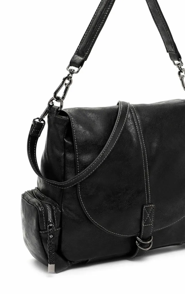 SURI FREY Lissy Sac à épaule noir - Texture douce et grand compartiment