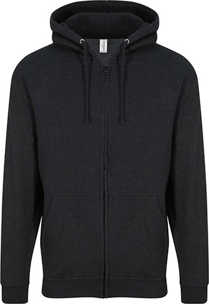 Just Hoods JH050 | Herren Kapuzenpulli mit Reisverschluss / Zoodie - Farbe: Black Smoke - Größe: S