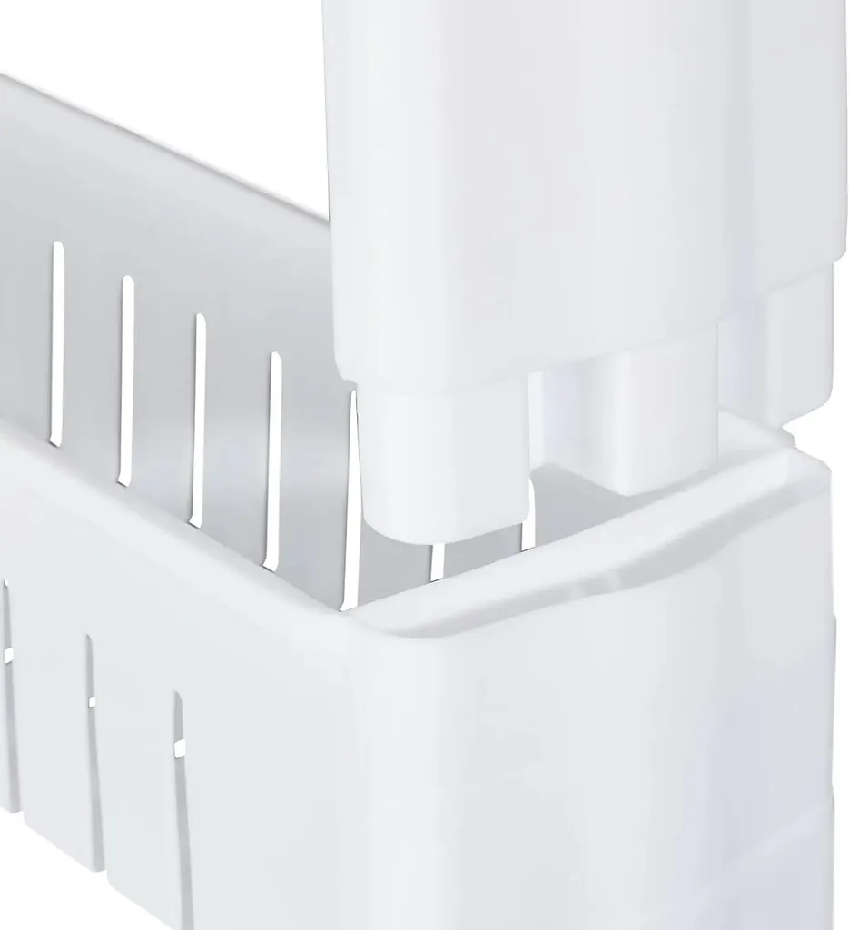 Desserte à roulettes blanche multi-usage avec 3 étagères de stockage - 3