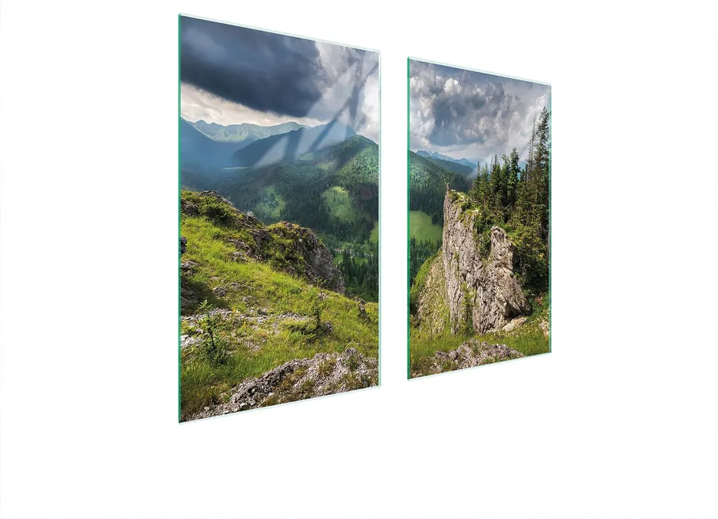 Set 2 Copri Piano Cottura 75x52 Vetroceramica Montagne Tagliere XL