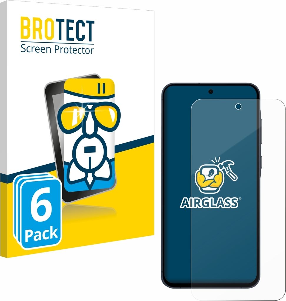 6x BROTECT Schutzglas für Samsung Galaxy A55 5G Schutzfolie Panzer Folie Glas Display Schutz klar