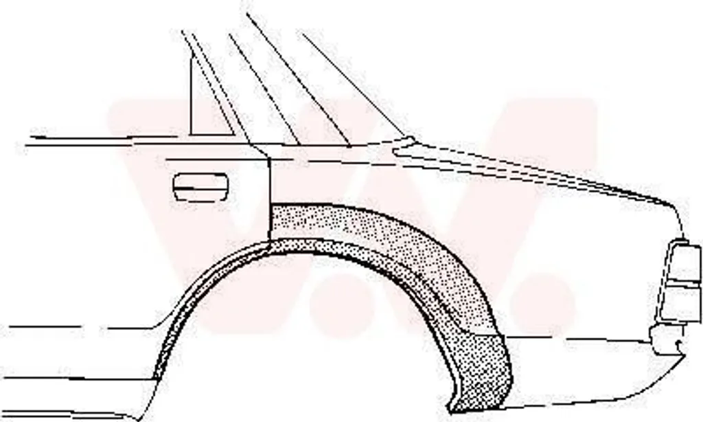 Tôle latérale robuste VAN WEZEL compatible Volvo 240 P245 P242 P244