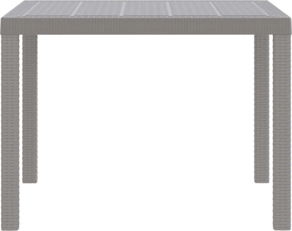 Tavolo Esterno vidaXL Grigio Chiaro 100x100x73 cm Poly Rattan PE