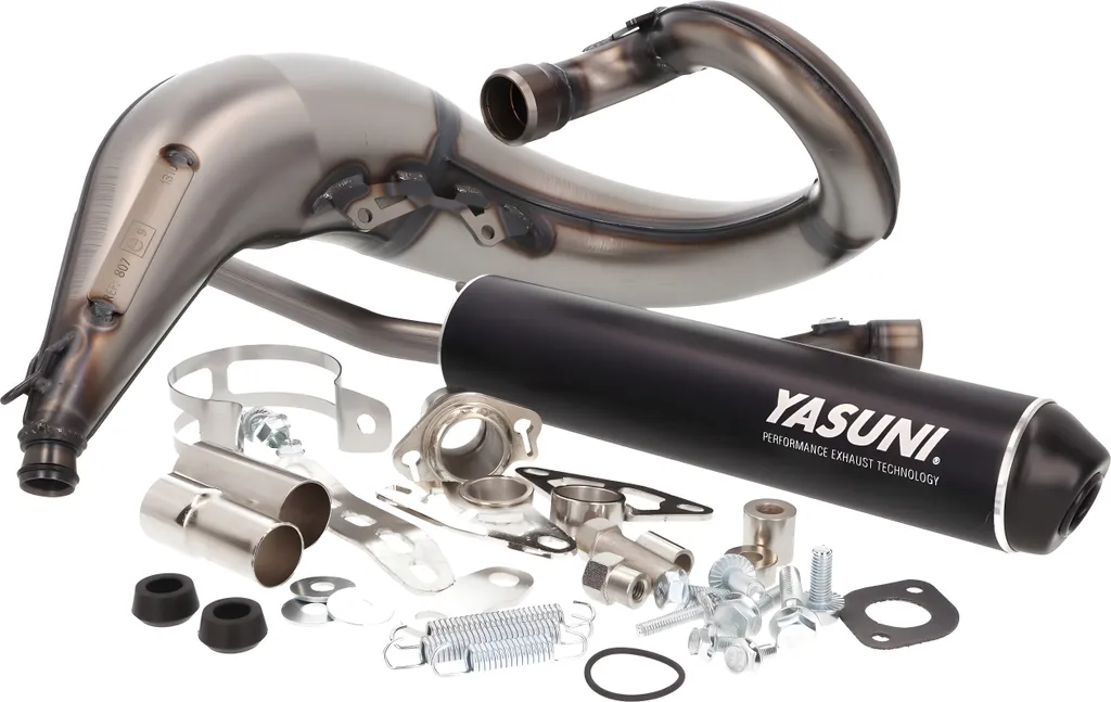 Échappement Yasuni Cross ML MAX Noir pour Yamaha DT50 SM et Rieju RR
