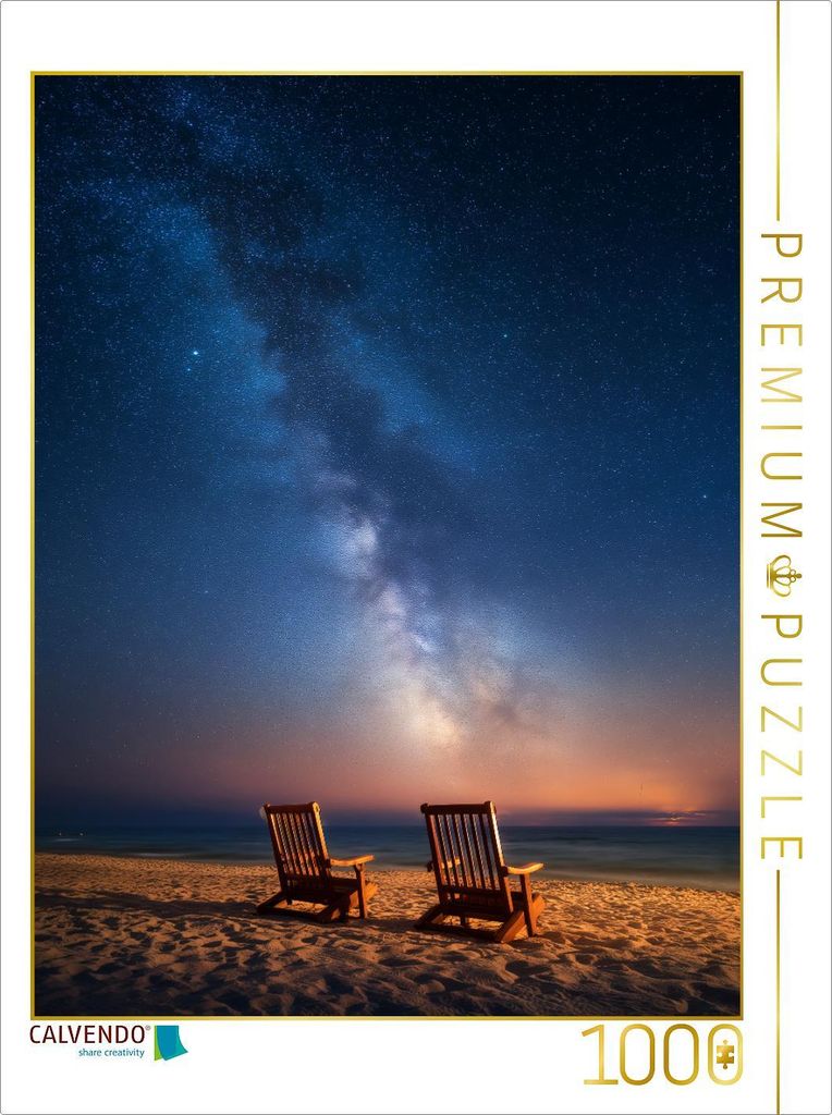 CALVENDO Puzzle Unter dem Sternenzelt lauscht man dem Klang der Ewigkeit | 1000 Teile Lege-Größe 64x48cm Foto-Puzzle für glückliche Stunden