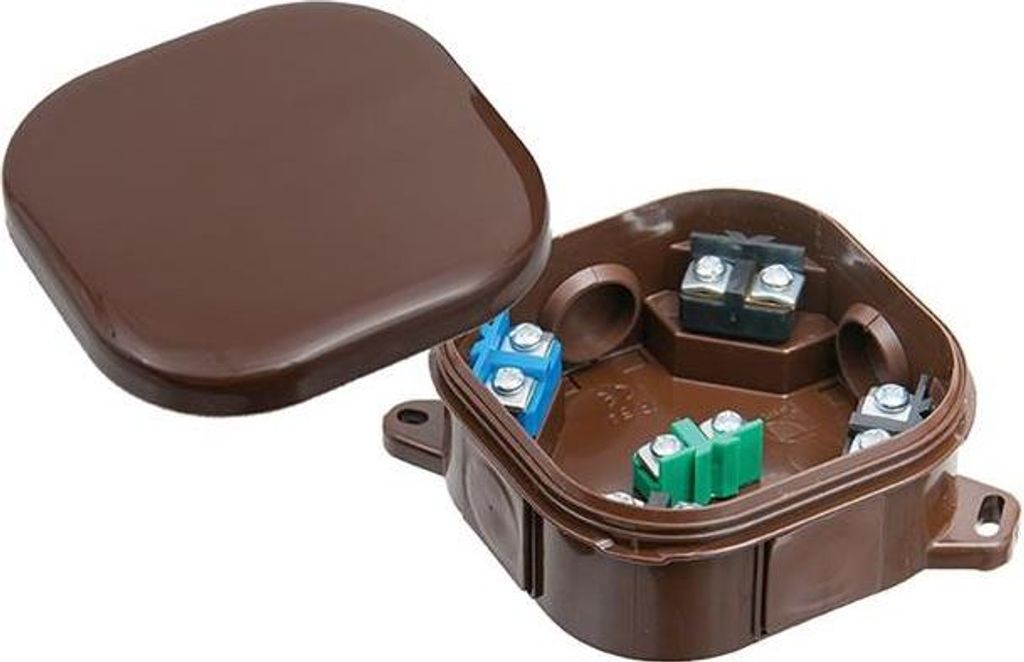 Abzweigdose Verteilerdose IP54 braun 92x92x44 Aufputz Produktbild 