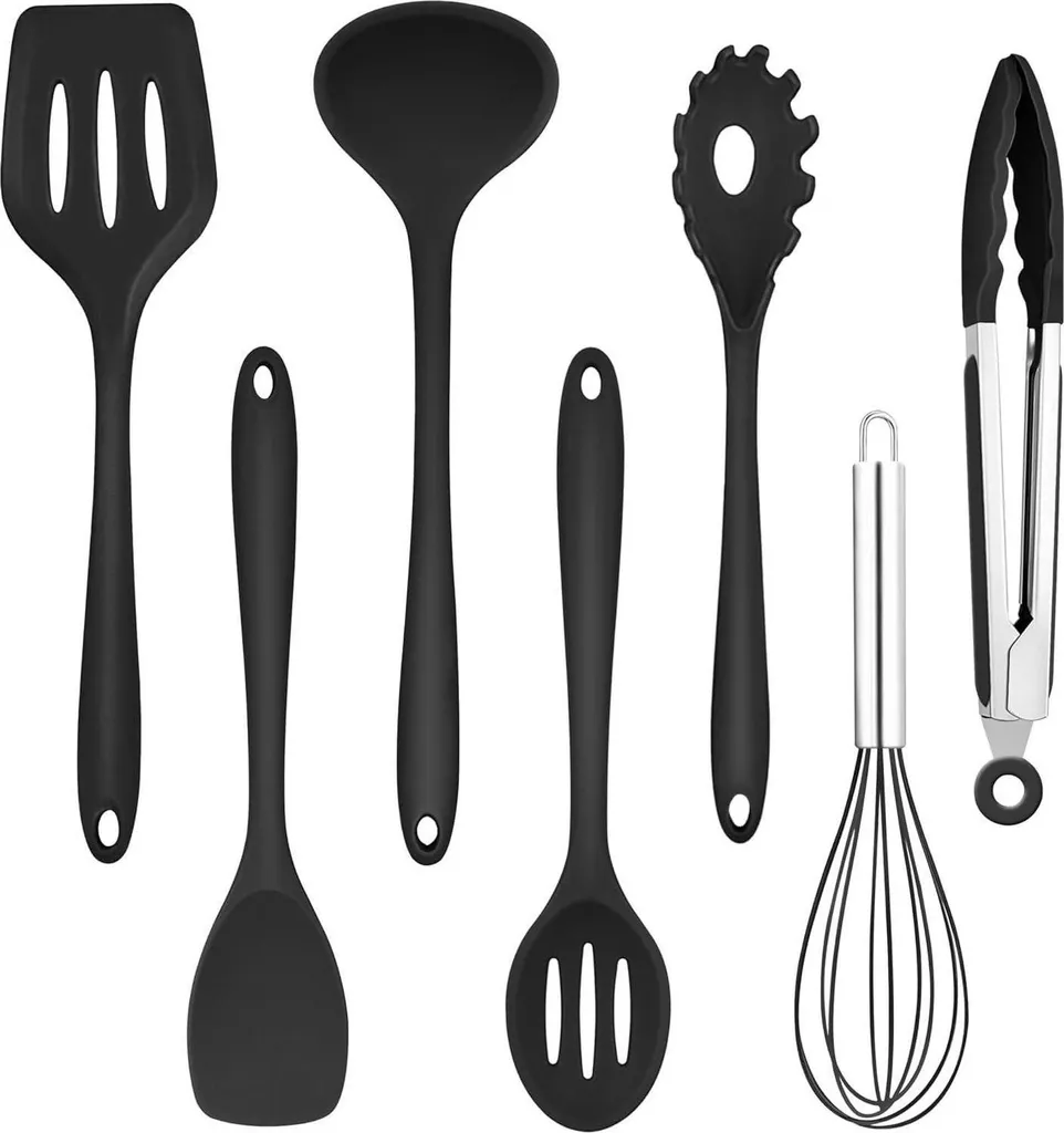 Homikit Set Mestoli Silicone 7 Pezzi - Idea Regalo Casa Nuova Antiaderente
