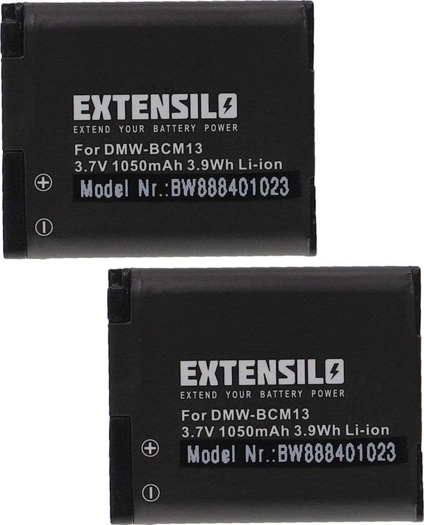 EXTENSILO 2x Akku kompatibel mit Panasonic Lumix DMC-TZ40K, Produktbild 