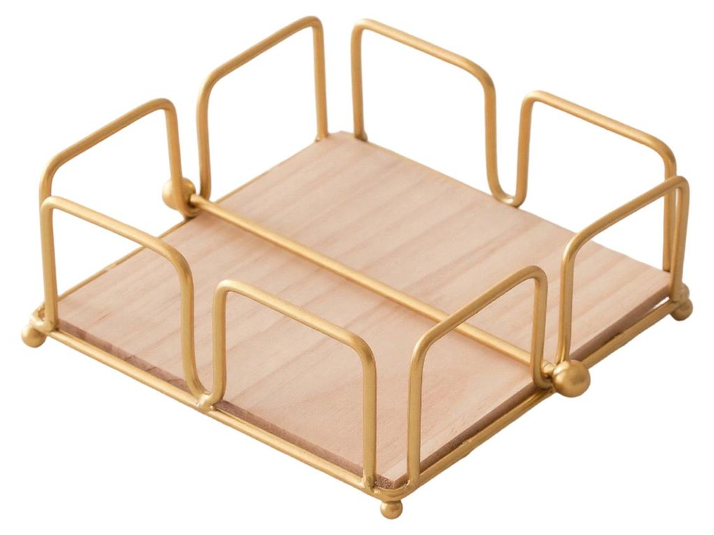 Tischserviettenhalter, flacher Serviettenspender mit beschwertem Arm, quadratischer Cocktailserviettenhalter für Küche, Esszimmer und Restaurant