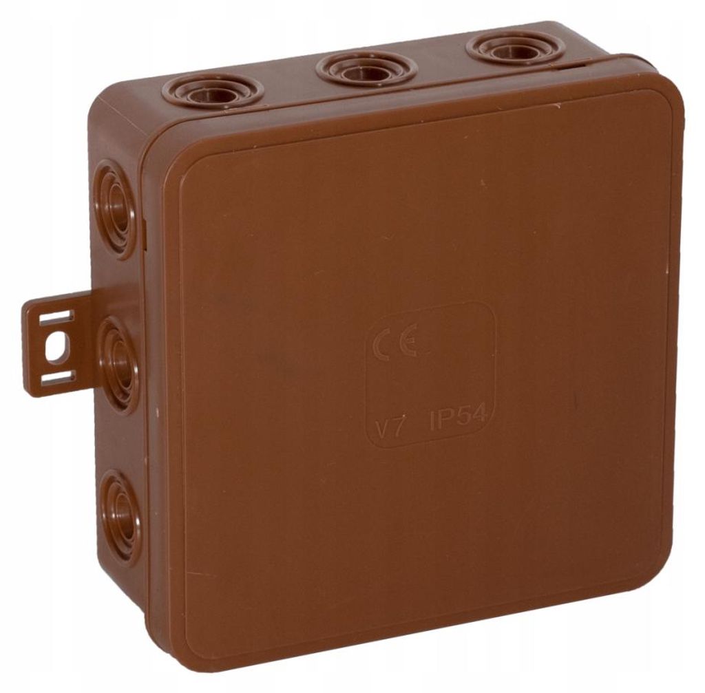 Puszka natynkowa, 100X100X41, Ip54, brązowa, 03702 Zdjęcie produktu 