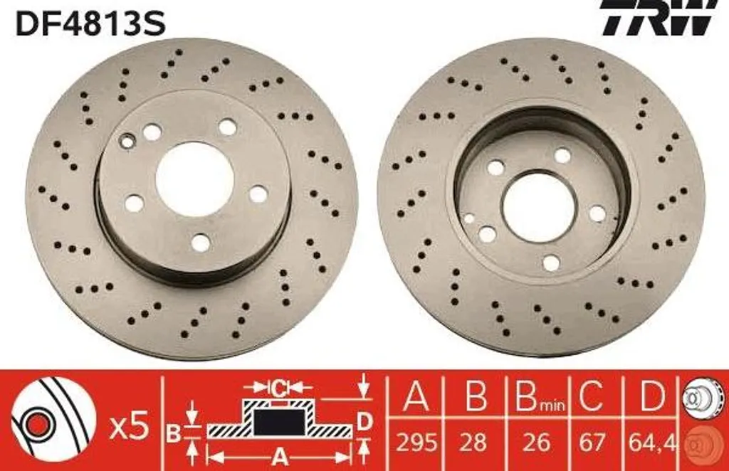 Disque de frein TRW DF4813S : stop aux vibrations sur votre Classe C