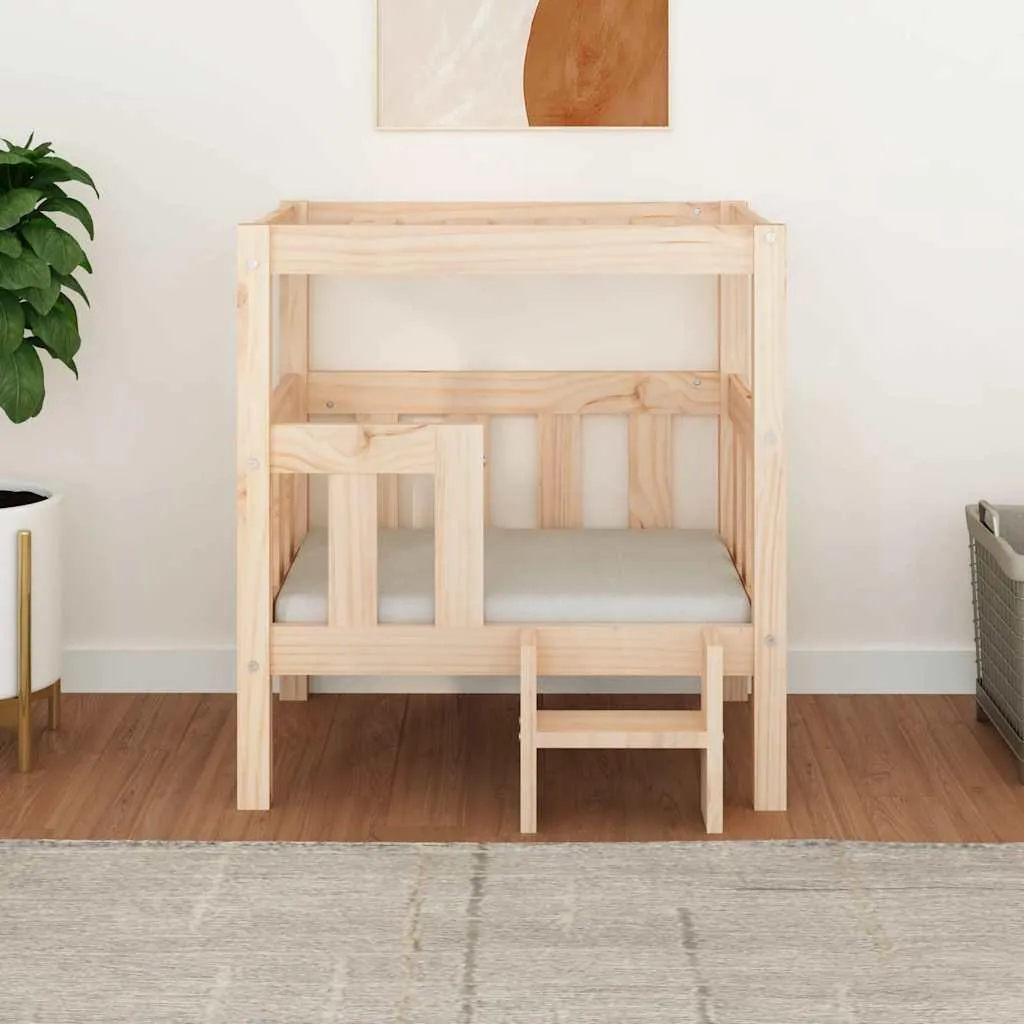 Letto per Cani Design Moderno vidaXL 65,5x50,5x70 cm Legno Pino - 3