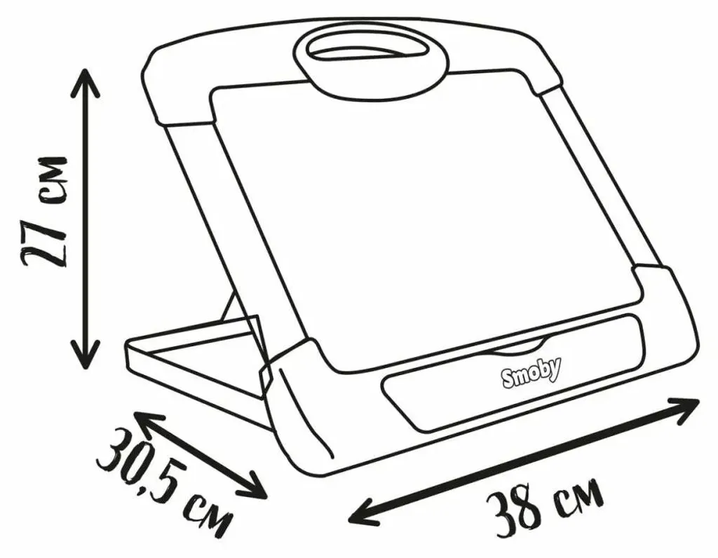 Tableau de dessin portable Smoby Modulo Slate bois pour voyage