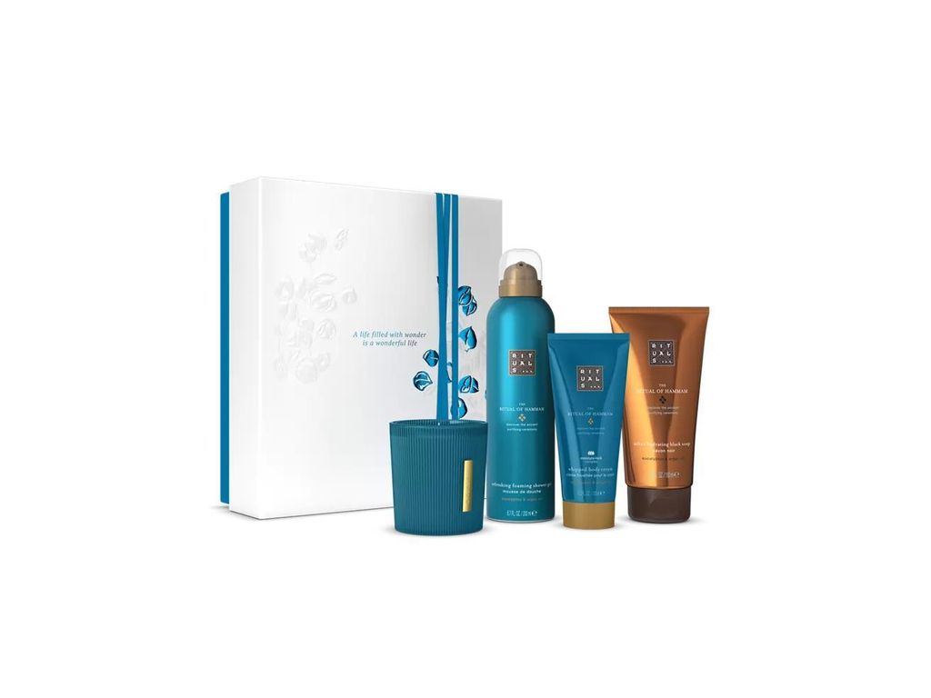 RITUALS The Ritual of HAMMAM Geschenkset Medium ,Ritual Pflege für Damen & Herren, inkl. Filabe Pflegetücher, Geschenk Set Frau & Mann