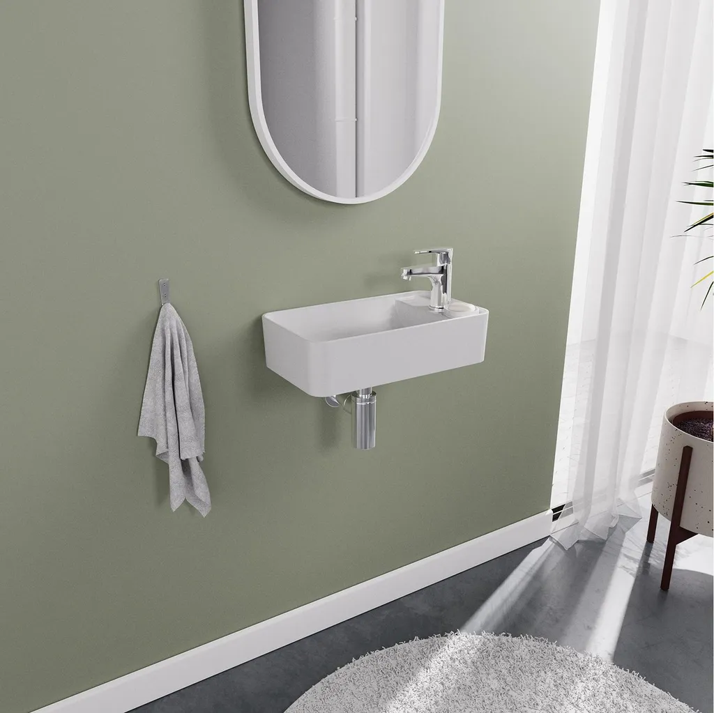 Offerta Lavabo Sospeso ESSENZA 40x23 cm - Ceramica Bianca Top