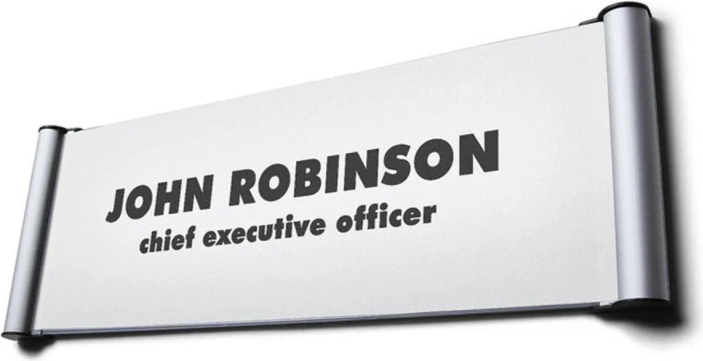 Plaque de porte A6 anti-traces en inox pour une signalétique propre