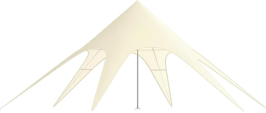 Toile de Camping XXL Design Étoile 10m pour Ombre Jardin et Mariage