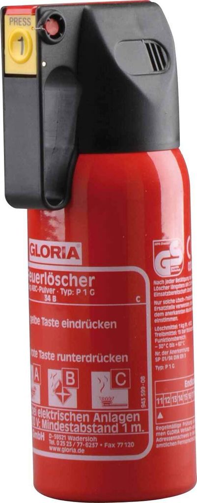 GLORIA Autofeuerlöscher P1DB m.Kfz.Halter, Mano. 8A 34B C Produktbild 