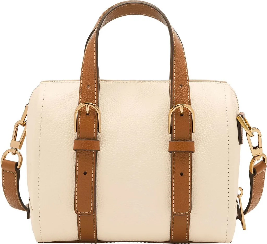 Fossil Charlie Mini Satchel Bone Brown - Sac à main porté épaule chic