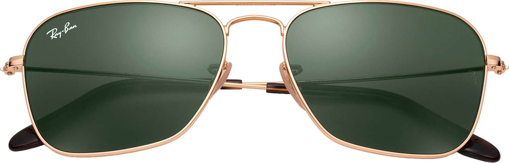 Ray-Ban CARAVAN, Erwachsener, Uni, Quadratisch, Nicht-polarisierte Linse, Metall, S/M