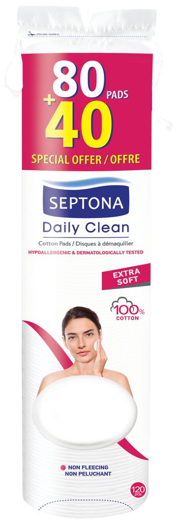 SEPTONA Daily Clean Makeup Entferner Pads 80+40 Stck