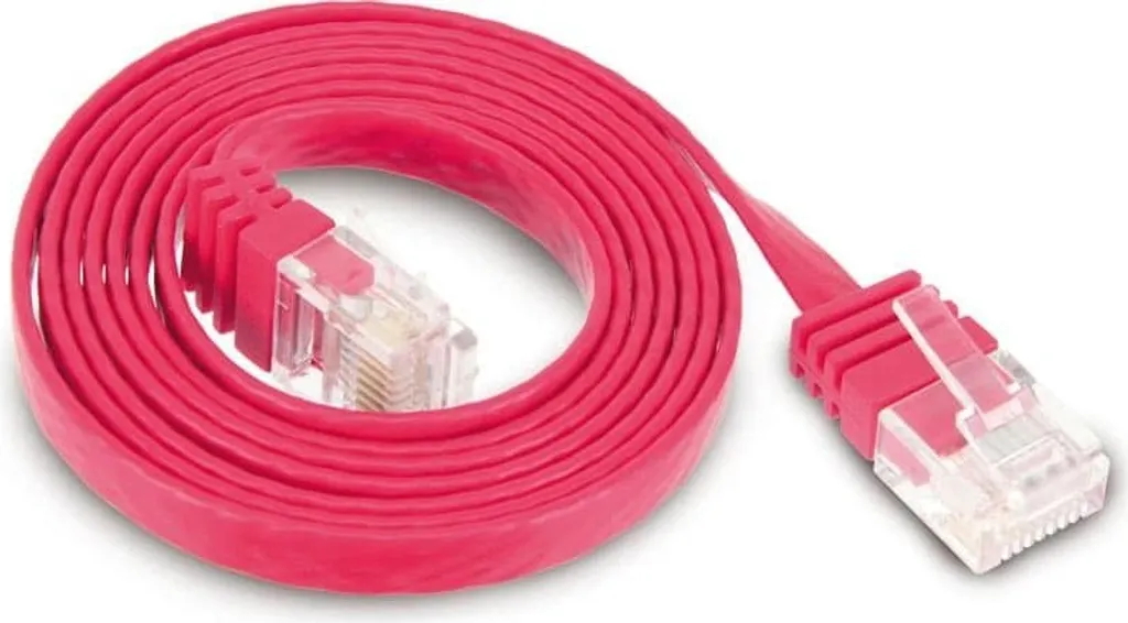 Cavo LAN Cat 6 1m Piatto Rosso | Prezzo Top Patch Cord Slim U/UTP